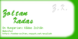 zoltan kadas business card